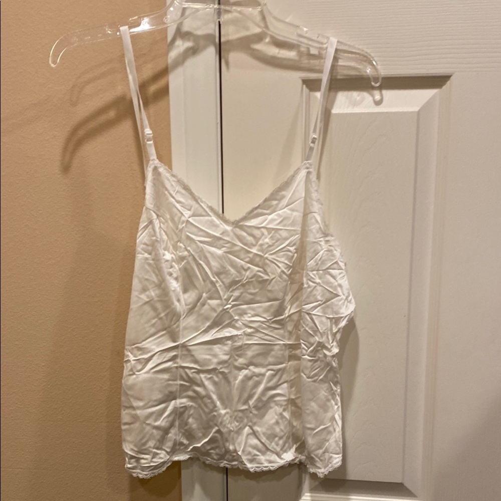 Vanity Fair white satin camisole